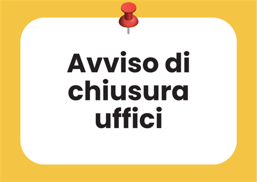Avviso chiusura uffici 28/9 - 30/9